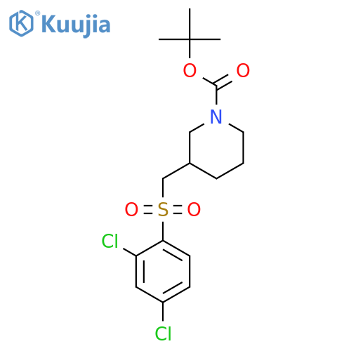 tert-Butyl 3-(((2,4-dichlorophenyl)sulfonyl)methyl)piperidine-1-carboxylate structure