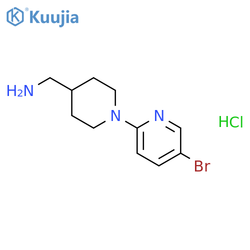 (1-(5-Bromopyridin-2-yl)piperidin-4-yl)methanamine hydrochloride structure