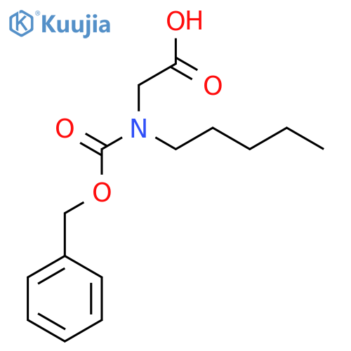 2-{(benzyloxy)carbonyl(pentyl)amino}acetic acid structure