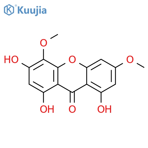 1,3,8-trihydroxy-4,6-dimethoxyxanthone structure