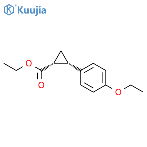 CYCLOPROPANECARBOXYLIC ACID, 2-(4-ETHOXYPHENYL)-, ETHYL ESTER, CIS- structure