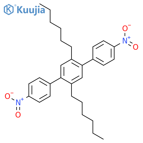 1,1':4',1''-Terphenyl, 2',5'-dihexyl-4,4''-dinitro- structure