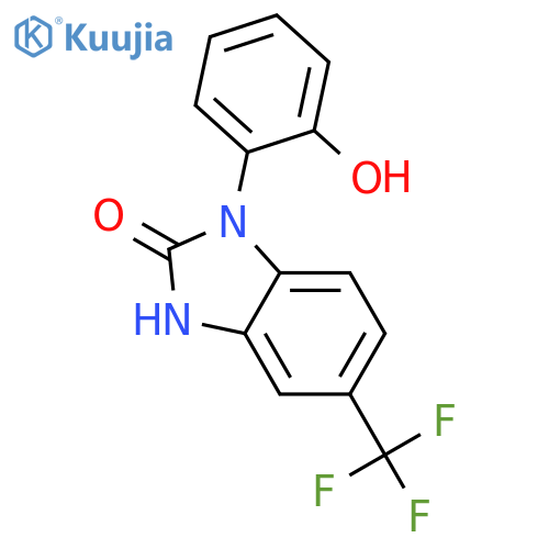 2H-Benzimidazol-2-one, 1,3-dihydro-1-(2-hydroxyphenyl)-5-(trifluoromethyl)- structure