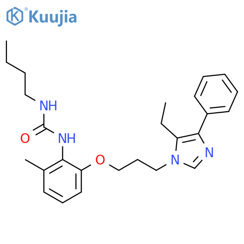 Urea,N-butyl-N'-[2-[3-(5-ethyl-4-phenyl-1H-imidazol-1-yl)propoxy]-6-methylphenyl]- structure