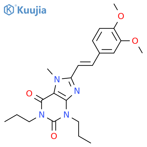 1H-Purine-2,6-dione,8-[(1E)-2-(3,4-dimethoxyphenyl)ethenyl]-3,7-dihydro-7-methyl-1,3-dipropyl- structure