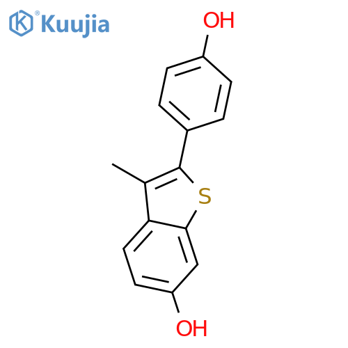 Benzo[b]thiophene-6-ol, 2-(4-hydroxyphenyl)-3-methyl- structure