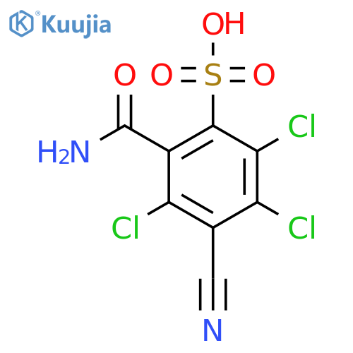 2-Amido-3,5,6-trichloro-4-cyanobenzenesulfonic acid structure