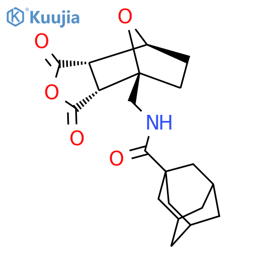 exo-cis-(+/-)-1-(1-Carboxyamido-adamantyl-methyl)-7-oxabicyclo2.2.1heptane-2,3-dicarboxylic anhydride structure