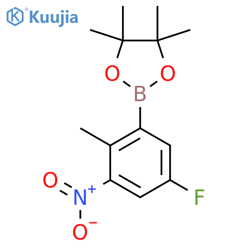 2-(5-Fluoro-2-methyl-3-nitrophenyl)-4,4,5,5-tetramethyl-1,3,2-dioxaborolane structure