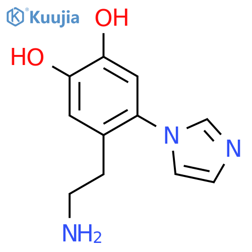 4-(2-aminoethyl)-5-(1H-imidazol-1-yl)-1,2-Benzenediol structure