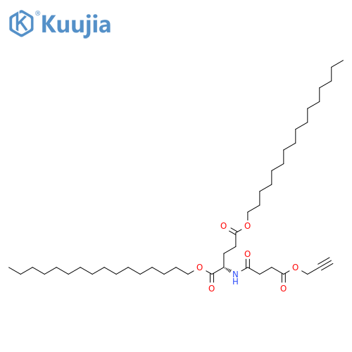 L-Glutamic acid, N-[1,4-dioxo-4-(2-propyn-1-yloxy)butyl]-, 1,5-dihexadecyl ester structure