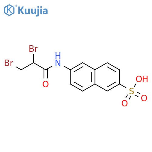 6-(2,3-Dibromopropanamido)naphthalene-2-sulfonic acid structure
