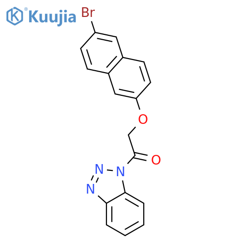 1H-Benzotriazole, 1-[[(6-bromo-2-naphthalenyl)oxy]acetyl]- structure