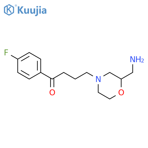 1-Butanone, 4-[2-(aminomethyl)-4-morpholinyl]-1-(4-fluorophenyl)- structure