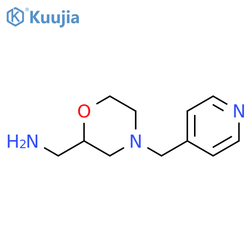 {4-(pyridin-4-yl)methylmorpholin-2-yl}methanamine structure