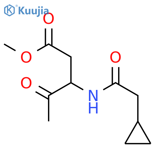 Pentanoic acid, 3-[(cyclopropylacetyl)amino]-4-oxo-, methyl ester structure