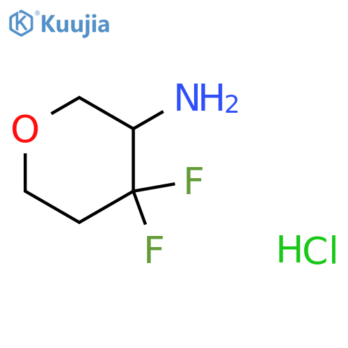 4,4-difluorotetrahydropyran-3-amine;hydrochloride structure