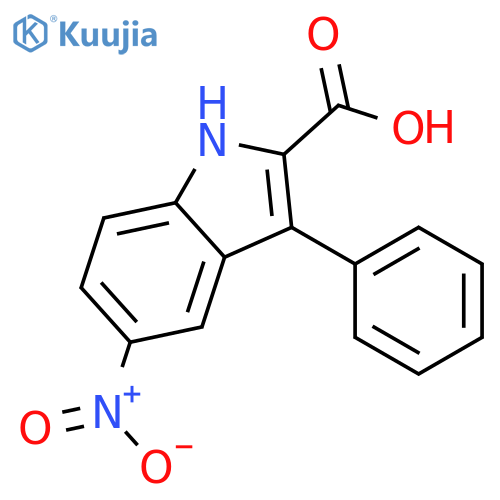 5-Nitro-3-phenyl-1H-indole-2-carboxylic acid structure