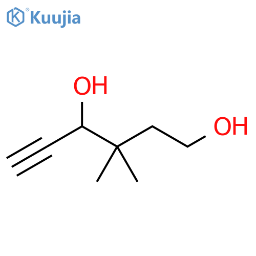 5-Hexyne-1,4-diol, 3,3-dimethyl- structure