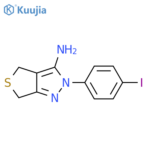 2,6-dihydro-2-(4-iodophenyl)-4H-Thieno3,4-cpyrazol-3-amine structure
