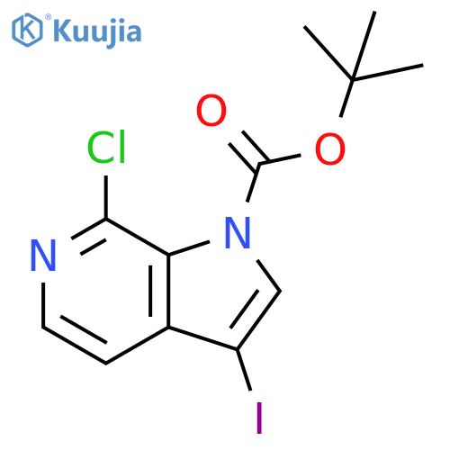 tert-butyl 7-chloro-3-iodo-1H-pyrrolo[2,3-c]pyridine-1-carboxylate structure