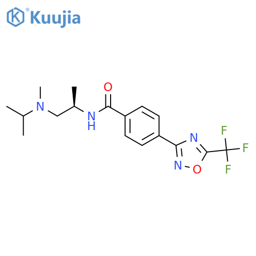 (R)-N-1-Isopropyl(methyl)aminopropan-2-yl-4-5-(trifluoromethyl)-1,2,4-oxadiazol-3-ylbenzamide structure