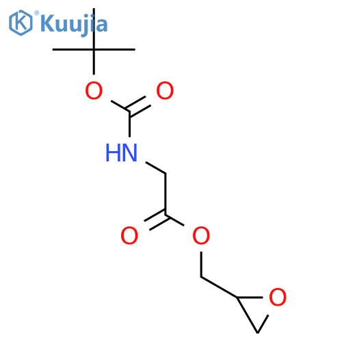 Glycine, N-[(1,1-dimethylethoxy)carbonyl]-, oxiranylmethyl ester structure