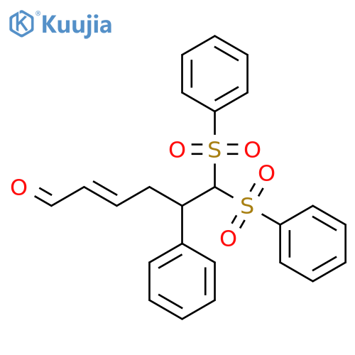 2-Hexenal, 5-phenyl-6,6-bis(phenylsulfonyl)-, (E)- structure