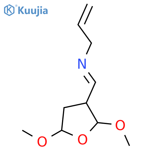 2-Propen-1-amine, N-[(tetrahydro-2,5-dimethoxy-3-furanyl)methylene]- structure