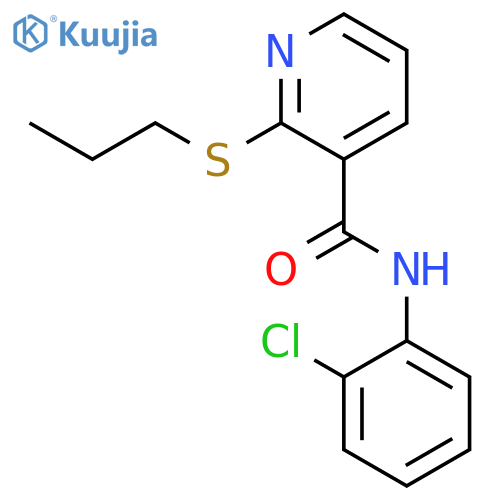 3-Pyridinecarboxamide, N-(2-chlorophenyl)-2-(propylthio)- structure