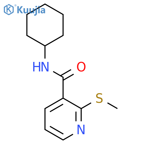 N-cyclohexyl-2-(methylsulfanyl)pyridine-3-carboxamide structure