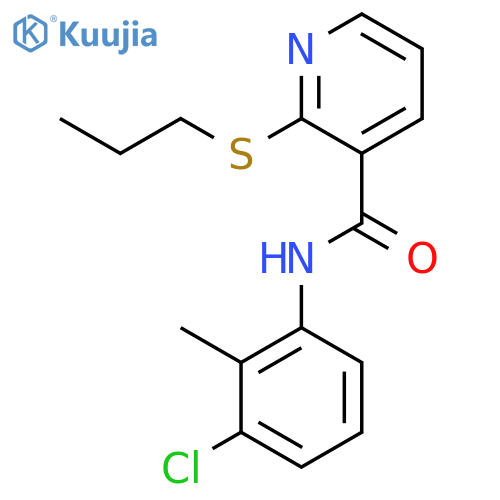 3-Pyridinecarboxamide, N-(3-chloro-2-methylphenyl)-2-(propylthio)- structure