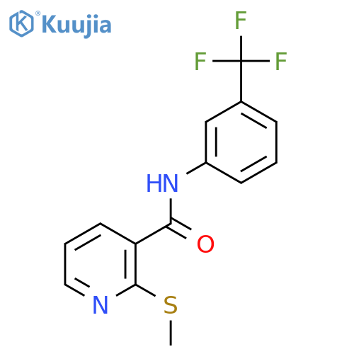 3-Pyridinecarboxamide, 2-(methylthio)-N-[3-(trifluoromethyl)phenyl]- structure