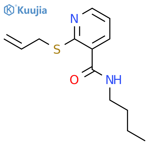 3-PYRIDINECARBOXAMIDE, N-BUTYL-2-(2-PROPENYLTHIO)- structure