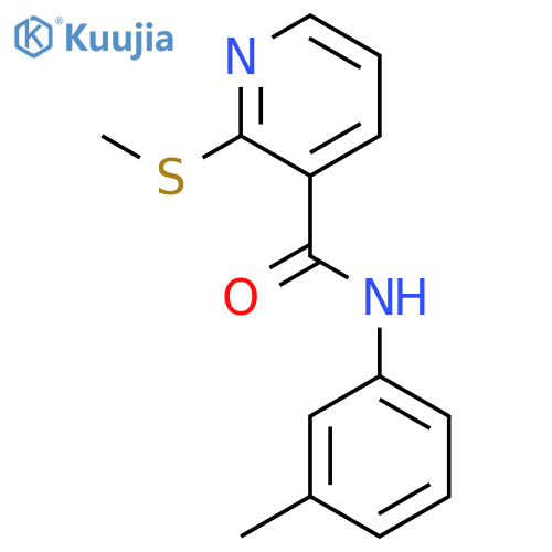 N-(3-methylphenyl)-2-(methylsulfanyl)pyridine-3-carboxamide structure
