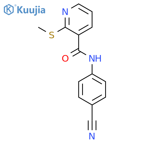 N-(4-cyanophenyl)-2-(methylsulfanyl)pyridine-3-carboxamide structure