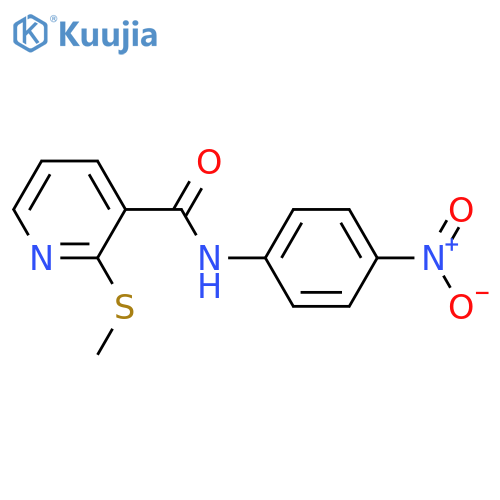 2-(methylsulfanyl)-N-(4-nitrophenyl)pyridine-3-carboxamide structure