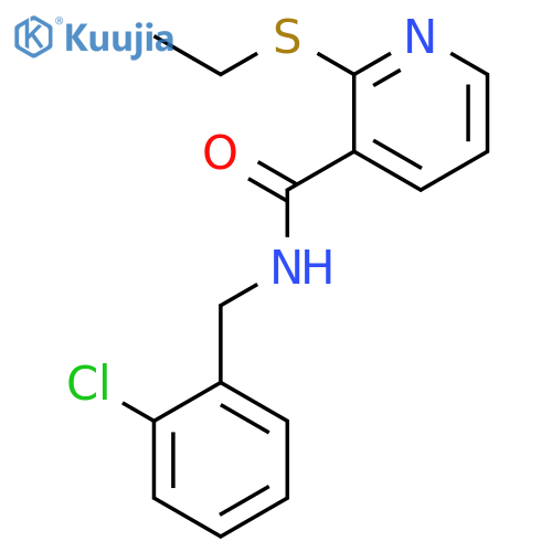 3-Pyridinecarboxamide, N-[(2-chlorophenyl)methyl]-2-(ethylthio)- structure