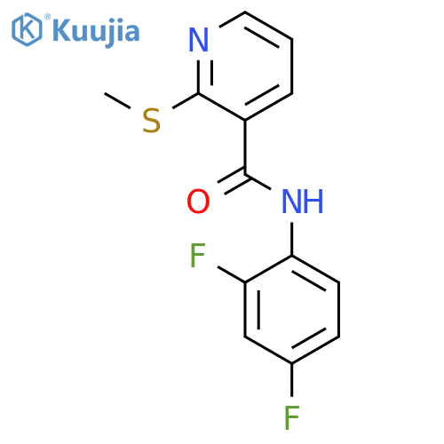 N-(2,4-difluorophenyl)-2-(methylsulfanyl)pyridine-3-carboxamide structure