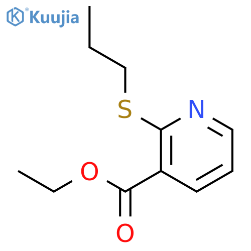 3-Pyridinecarboxylic acid, 2-(propylthio)-, ethyl ester structure