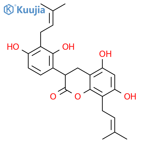 2',4',5,7-Tetrahydroxy-3',8-diprenylisoflavanone structure