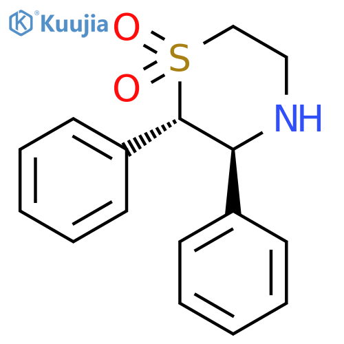 Thiomorpholine, 2,3-diphenyl-, 1,1-dioxide, trans-(±)- structure