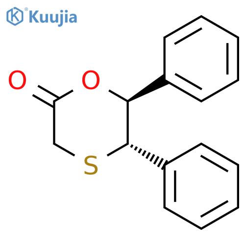 1,4-Oxathian-2-one, 5,6-diphenyl-, trans-(±)- structure