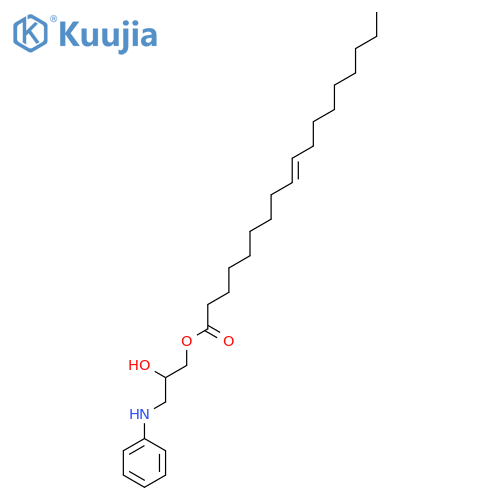 9-Octadecenoic acid, 2-hydroxy-3-(phenylamino)propyl ester structure