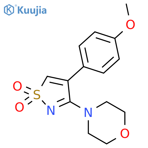 Morpholine, 4-[4-(4-methoxyphenyl)-1,1-dioxido-3-isothiazolyl]- structure