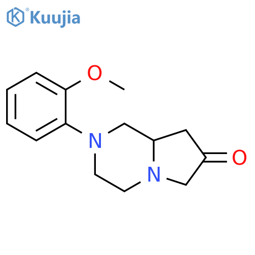 hexahydro-2-(2-methoxyphenyl)-Pyrrolo[1,2-a]pyrazin-7(6H)-one structure