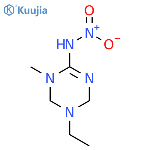 1,3,5-Triazin-2-amine, 5-ethyl-1,4,5,6-tetrahydro-1-methyl-N-nitro- structure