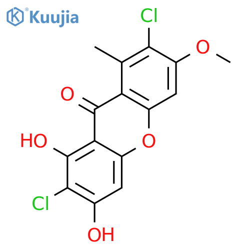 9H-XANTHEN-9-ONE, 2,7-DICHLORO-1,3-DIHYDROXY-6-METHOXY-8-METHYL- structure