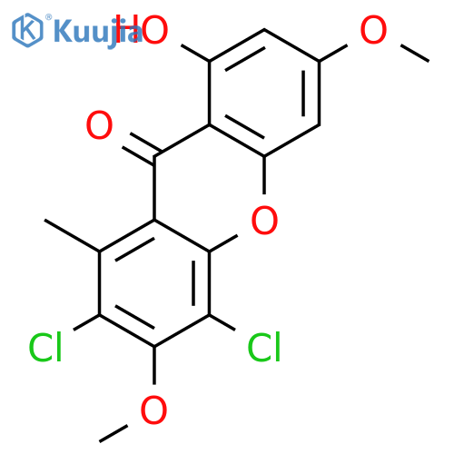 9H-Xanthen-9-one, 2,4-dichloro-8-hydroxy-3,6-dimethoxy-1-methyl- structure