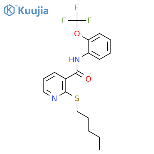 3-Pyridinecarboxamide, 2-(pentylthio)-N-[2-(trifluoromethoxy)phenyl]- structure